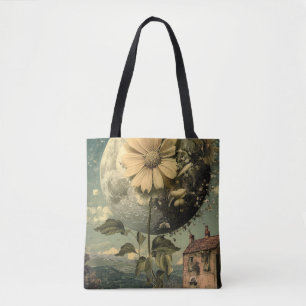 Moonlit Flower & Vintage Charm Tote Bag