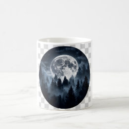 Moonlit Forest Full Moon Coffee Mug