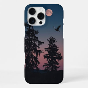 Moonlit Forest Phone Case — Full Moon Night Sky Ar