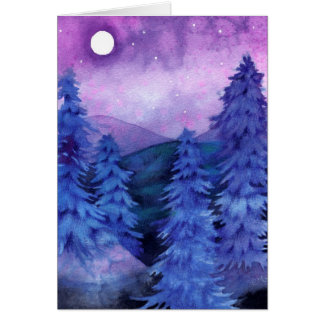 Moonlit Forest - Pretty Trees Card