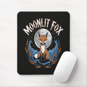 Moonlit Fox Celestial Night Mouse Pad