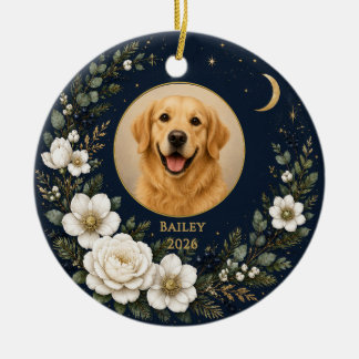 Moonlit Garden Beloved Pet Christmas Keepsake Ceramic Ornament