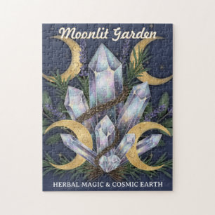 Moonlit Garden Crystal Bouquet • Herbal Magic Jigsaw Puzzle