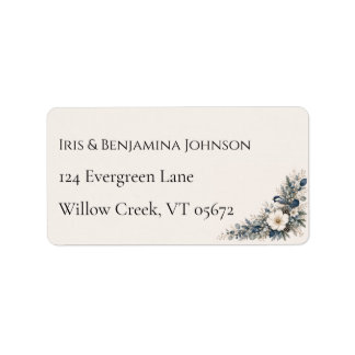 Moonlit Garden Graceful Winter Botanical Corner Label