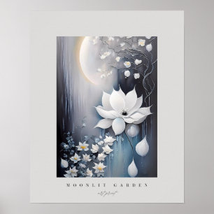 Moonlit Garden Poster