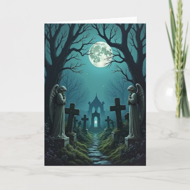 Moonlit Graveyard Path Card (Front)