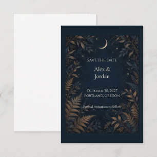 Moonlit Grove Celestial Wedding Save the Date Invitation