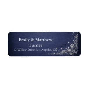 Moonlit Grove Celestial Woodland Wedding Envelope Return Address Label
