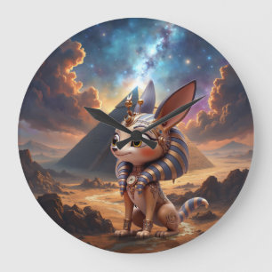 Moonlit Guardian of the Ancient Sands. Large Clock