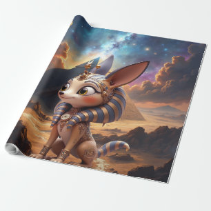 Moonlit Guardian of the Ancient Sands. Wrapping Paper