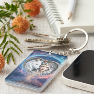 Moonlit Guardian of the Eternal Heart. Key Ring
