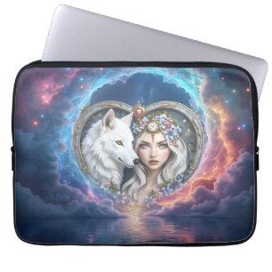 Moonlit Guardian of the Eternal Heart.  Laptop Sleeve