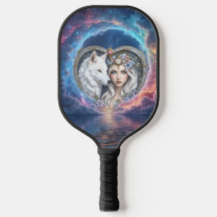 Moonlit Guardian of the Eternal Heart. Pickleball Paddle