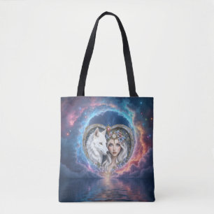Moonlit Guardian of the Eternal Heart. Tote Bag
