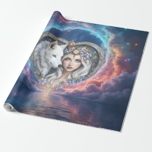 Moonlit Guardian of the Eternal Heart. Wrapping Paper