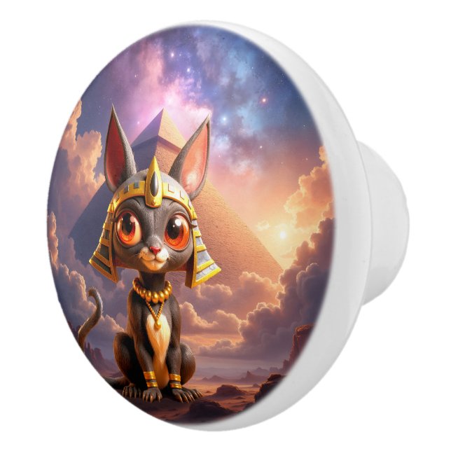 Moonlit Guardian of the Eternal Sands.  Ceramic Knob (Right)