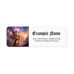 Moonlit Guardian of the Eternal Sands. Return Address Label