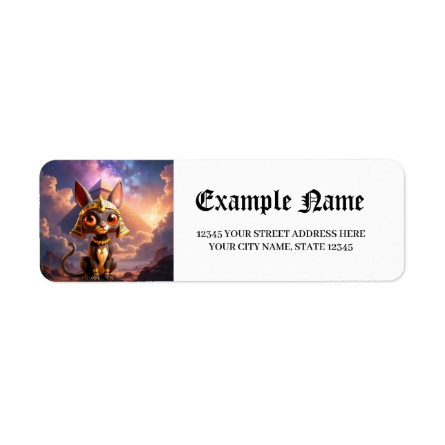 Moonlit Guardian of the Eternal Sands.  Return Address Label (Front)