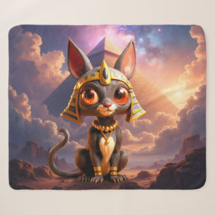 Moonlit Guardian of the Eternal Sands. Sherpa Blanket