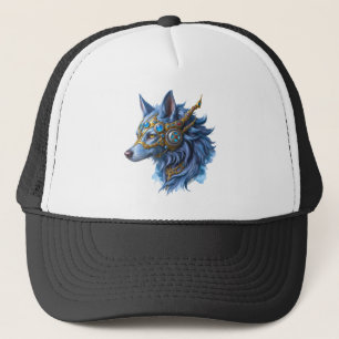 Moonlit Guardian of the Sapphire Veil. Trucker Hat