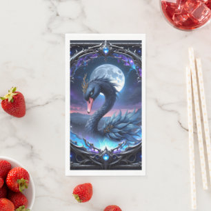 Moonlit Guardian – Swan of the Quiet Light.  Napkin