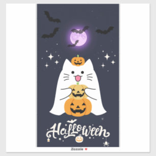 Moonlit Halloween Cat – Spooky & Sweet Night