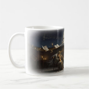 Moonlit Harp Celestial Muse Rising Night Mug