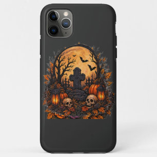 Moonlit Haunted Graveyard Gothic Halloween Cemeter iPhone 11 Pro Max Case