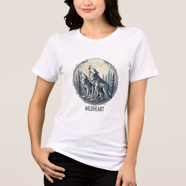 Moonlit Howl Wolf Family Tee (Front)