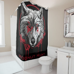Moonlit Hunt Shower Curtain