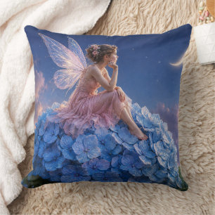 Moonlit Hydrangea Fairy Cushion