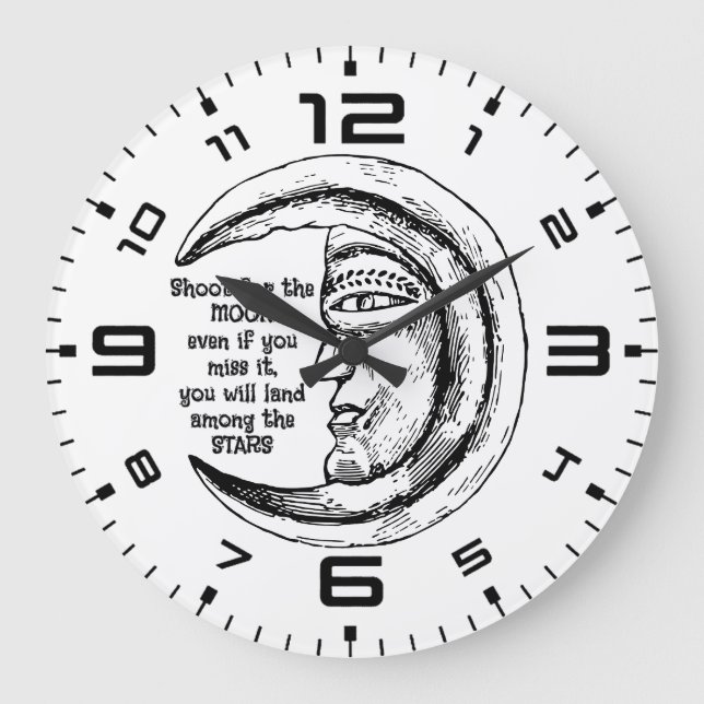 Moonlit Inspiration Wall Clock (Front)