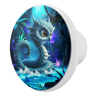 Moonlit Jungle Guardian – Enchanted Owl Ceramic Knob