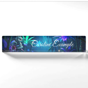 Moonlit Jungle Guardian – Enchanted owl Nameplate