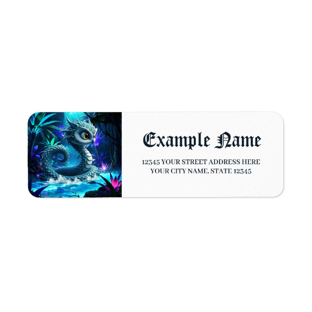 Moonlit Jungle Guardian – Enchanted  Return Address Label (Front)