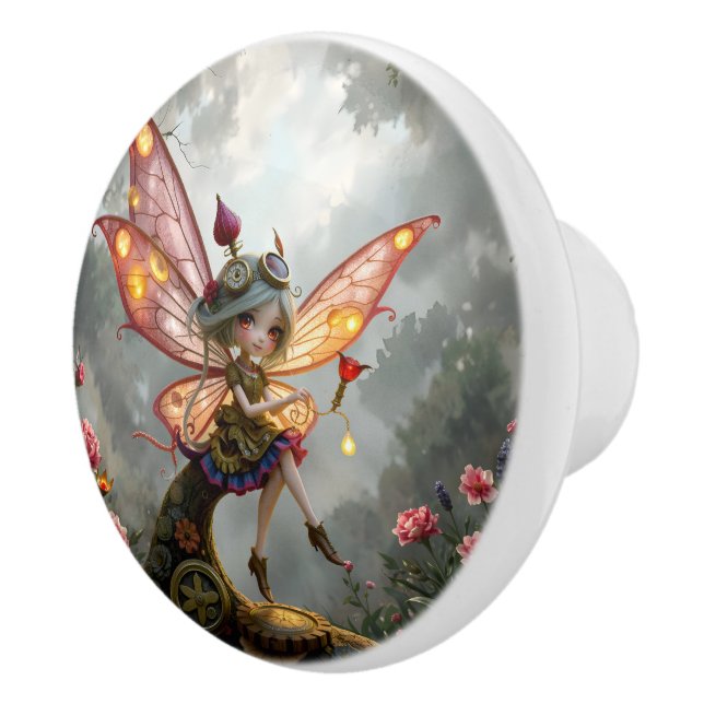 Moonlit Keeper of Clockwork Light Ceramic Knob (Right)