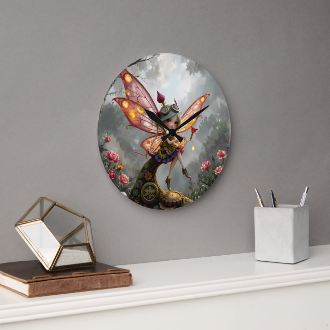 Moonlit Keeper of Clockwork Light. Large Clock (Office)