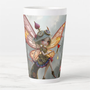Moonlit Keeper of Clockwork Light. Latte Mug