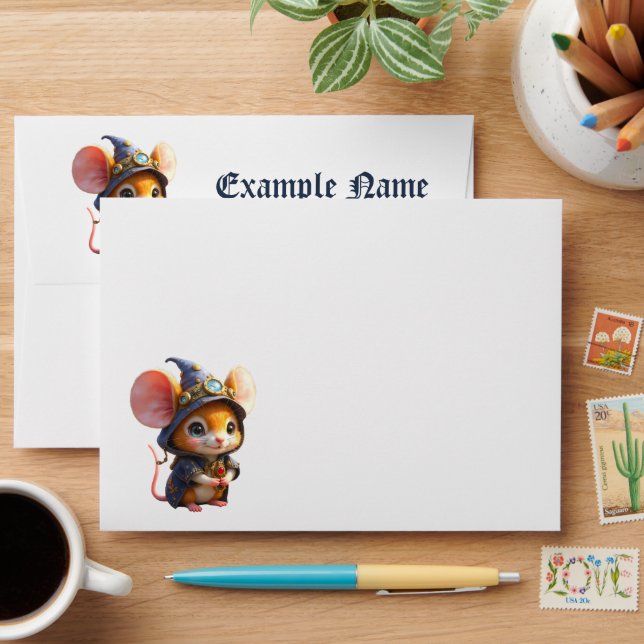 Moonlit Keeper of Tiny Wonders.  Envelope (Desk)
