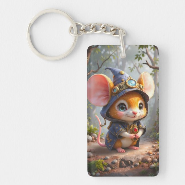 Moonlit Keeper of Tiny Wonders.  Key Ring (Front)