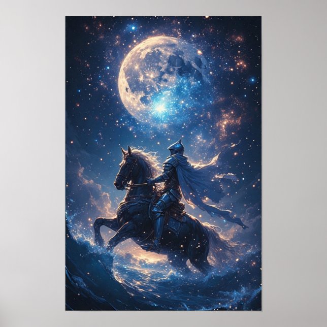  Moonlit Knight Fantasy Poster (Front)