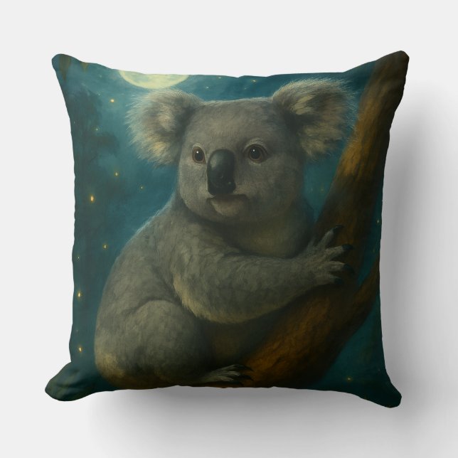Moonlit Koala Perch Cushion (Front)