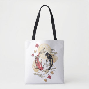Moonlit Koi Spirit Garden Tote Bag