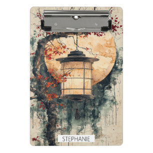 Moonlit Lantern Sumi-E Watercolor (2) Mini Clipboard