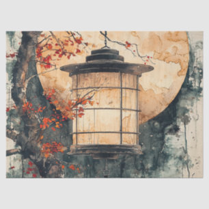 Moonlit Lantern Sumi-E Watercolor (2) Tissue Paper