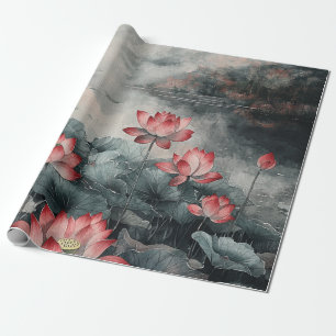 Moonlit Lotus Lake (5) Wrapping Paper