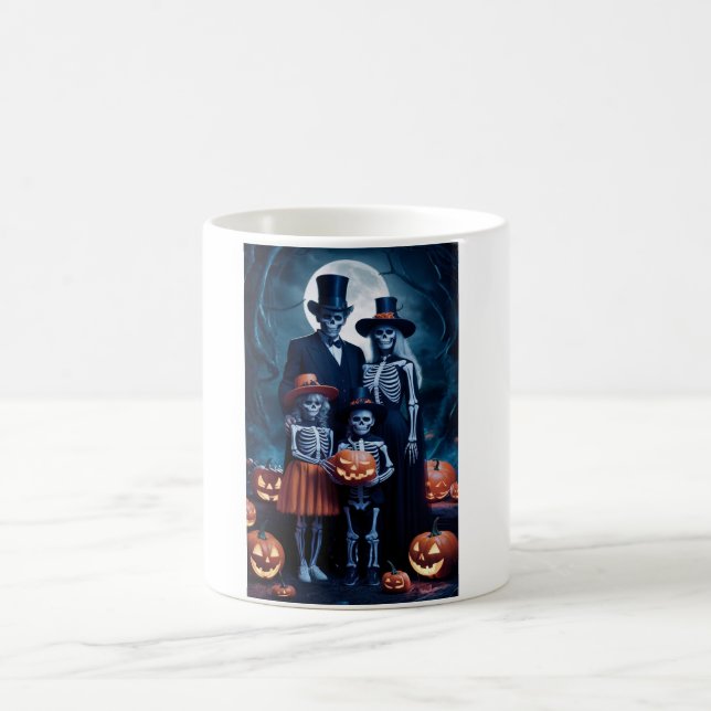 Moonlit Macabre: A Haunted Family Portrait Coffee Mug (Center)