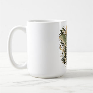 Moonlit Magic Luna Moth Botanical Coffee Mug