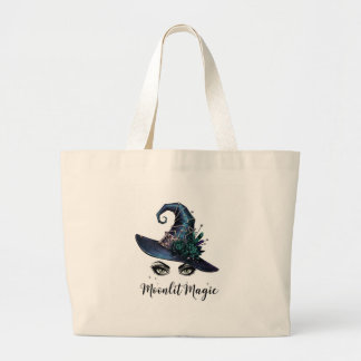 [✨ Moonlit Magic] Stylish Witch Hat Large Tote Bag