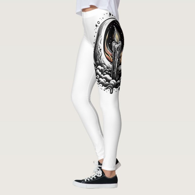 Moonlit Magic-white Leggings (Left)